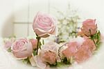 Vintage Valentines Roses Flower Stock Photo