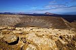 Vulcanic Timanfaya Summer In Los Volcanes Lanzarote Spain Stock Photo