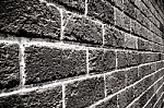 Wall Made From Red Solid Bricks Stock Photo