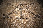 Wall Milan  In Italy Old   Church Concrete     Mosaic Stone Stock Photo