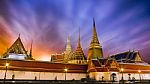 Wat Phra Kaews Pagodas Stock Photo