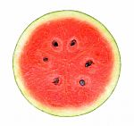 Water Melon Isolated On The White Background Stock Photo