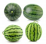 Water Melon Isolated On White Background Stock Photo