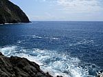 Waves Crashing On The Rocks Of The 5 Lands A Stock Photo