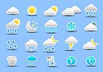 Weather Icon Set Stock Photo