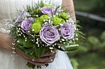 Wedding Bouquets Of Roses Stock Photo