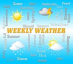 Weekly Weather Means Seven Day Forecast Or Metcast Stock Photo