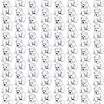 Westie Puppy Pattern Stock Photo