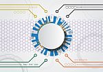 White Abstract Futuristic Technology  Illustration Backgro Stock Photo