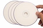 White, Blank CD Or DVD Stock Photo