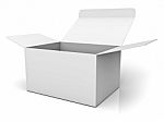 White Cardboard Box Stock Photo