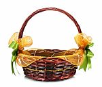 Wicker Basket Stock Photo