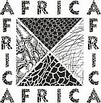 Wild Animals Pattern Background And Text Africa Stock Photo