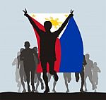 Winner Of The Flag Of Philippines Stock Photo