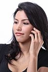 Woman Call Phone Stock Photo