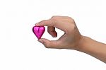 Woman Finger Pick Heart Chocolate Stock Photo