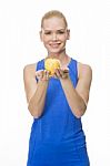 Woman In Fitness Clothing Stock Photo