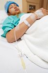 Woman Patient And Medical Instrument Stock Photo