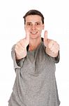 Woman Showing Thumbs Up Stock Photo