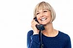 Woman Talking To Her Friend Stock Photo