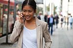 Woman With Cellphone Stock Photo