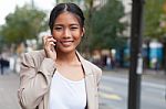 Woman With Cellphone Stock Photo