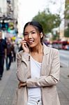 Woman With Cellphone Stock Photo