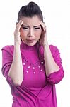 Woman With Headache Stock Photo