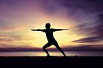 Women Playing Yoga Stock Photo