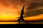 Women Playing Yoga Stock Photo