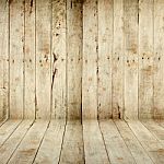 Wood Wall And Floor Background Stock Photo