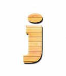 Wooden Alphabet Letter With Drop Shadow On White Background, J Stock Photo