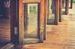 Wooden Doors Frame Stock Photo