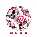 Word Cloud Of The Blog Stock Photo