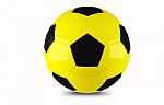 Yellow And Black Football Stock Photo