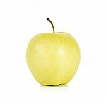 Yellow Apple Isolated On The White Background Stock Photo