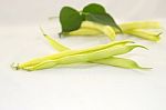 Yellow Beans On A White Background Stock Photo