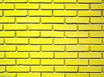 Yellow Brick Wall Texture Background Stock Photo