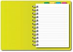 Yellow Notebook Stock Photo