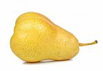 Yellow Pear Isolated On The White Background Stock Photo