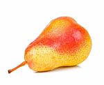 Yellow Pear Isolated On The White Background Stock Photo