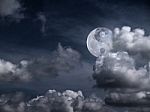 Yin Yang Moon Stock Photo