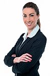 Young Beautiful Business Woman Posing Stock Photo