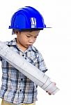 Young Boy Engineer Stock Photo