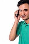 Young Boy Speaking To His Girlfriend Stock Photo