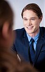 Young Business Executives In A Meeting Stock Photo