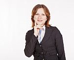 Young Business Woman Stock Photo