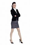 Young Business Woman In Professional Costume Stock Photo