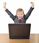 Young Businessman It Success Stock Photo