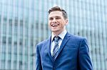 Young Businessman Posing At Outdoors Stock Photo